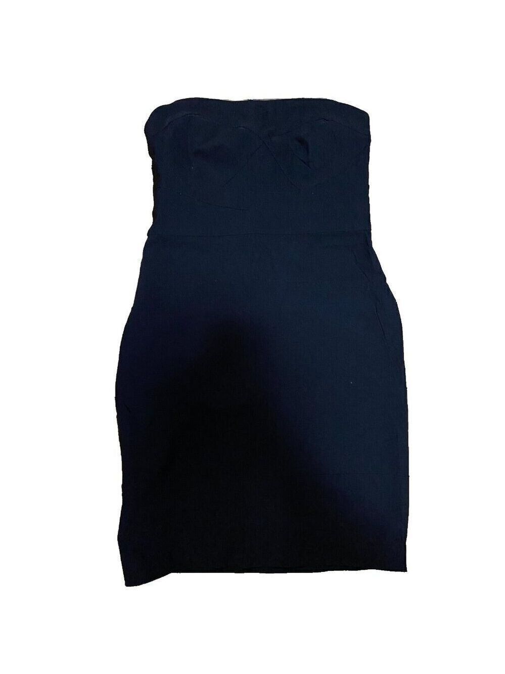 Le Chateau Women's Black Strapless Mini Dress Size M